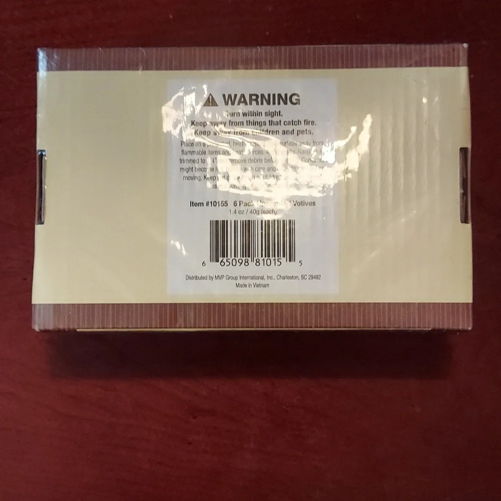 DECORATOR'S TOUCH 6 Pack Unscented Shotglass Votive Candles BNWT 1 LEFT